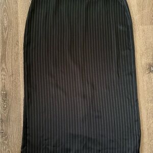 Vince Black Pinstripe Pencil Skirt